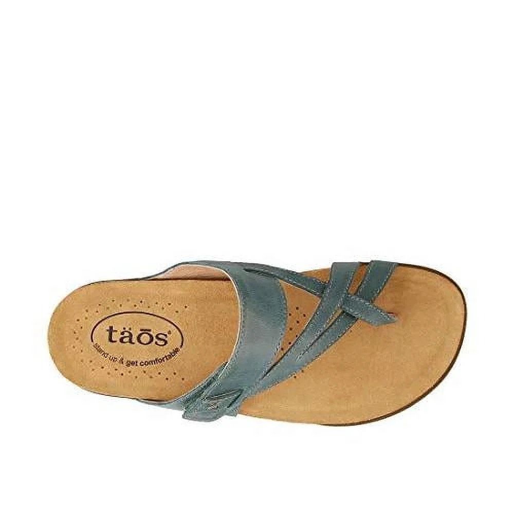 NEW Taos Perfect Sandal Teal Leather Slip On NIB Coastal, Summer, Vacation